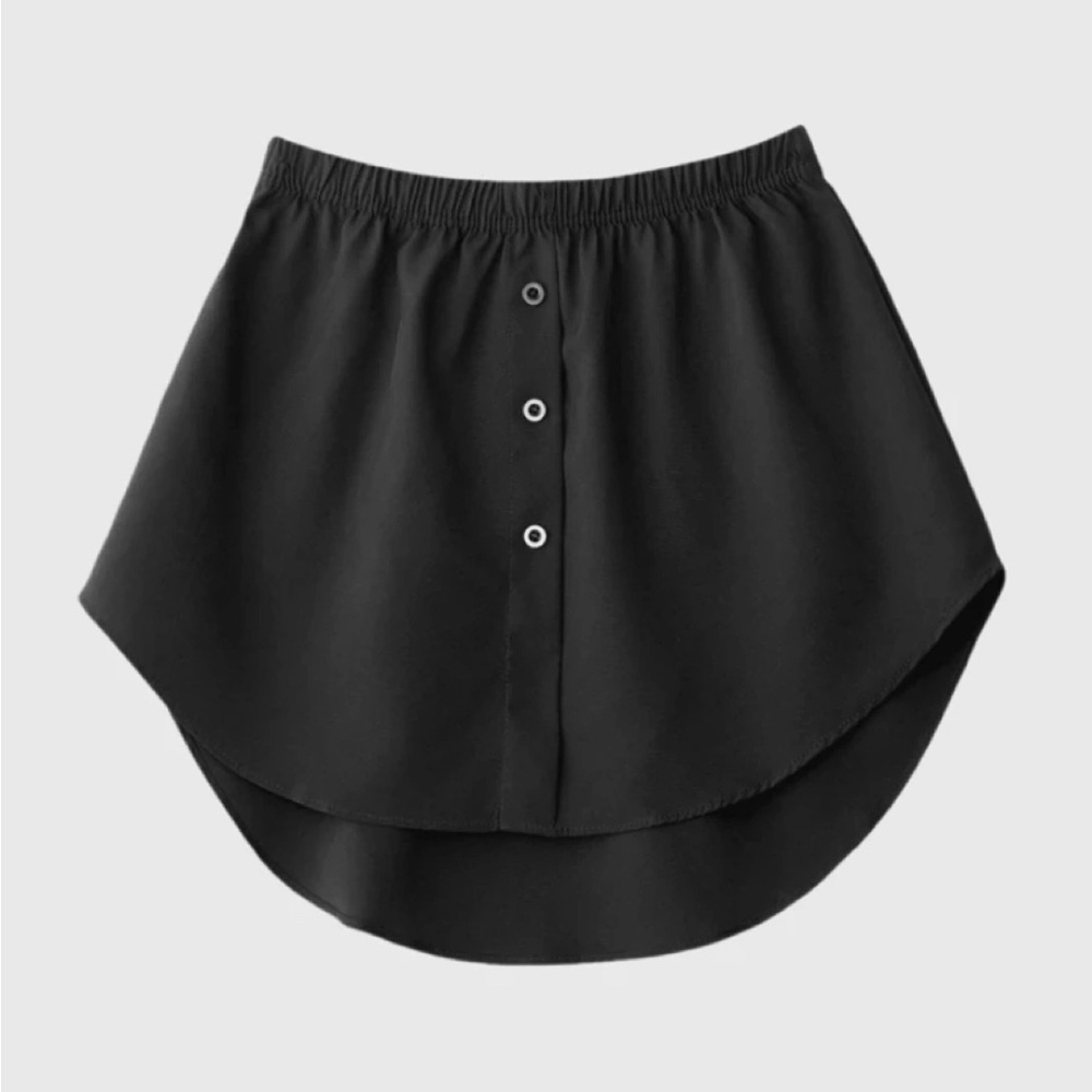 Black Button-Front Women's Shirt Extender